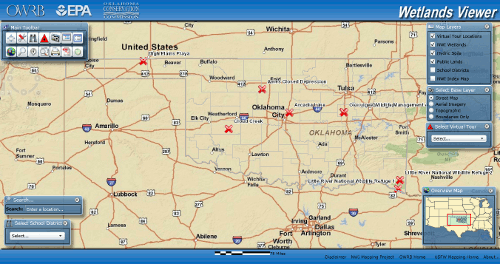screenshot showing the map viewer