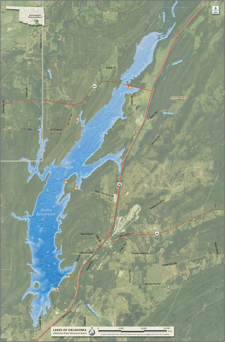 OWRB Map for Atoka Lake