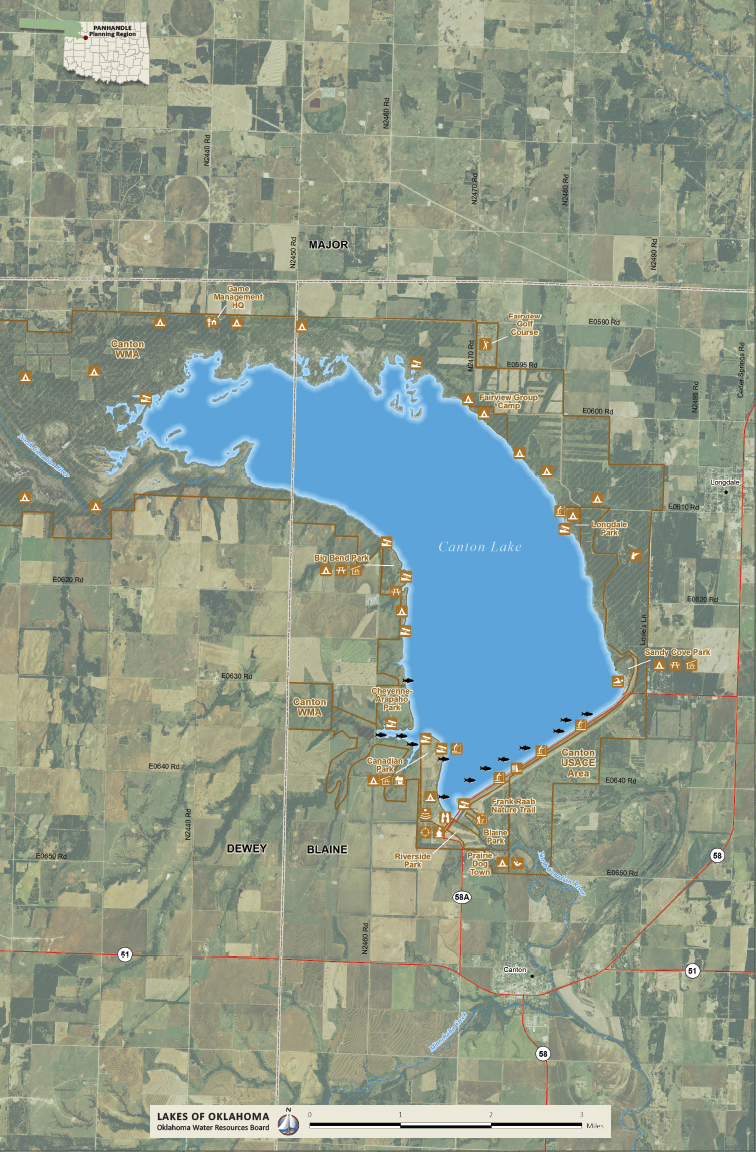 OWRB Map for Canton Lake