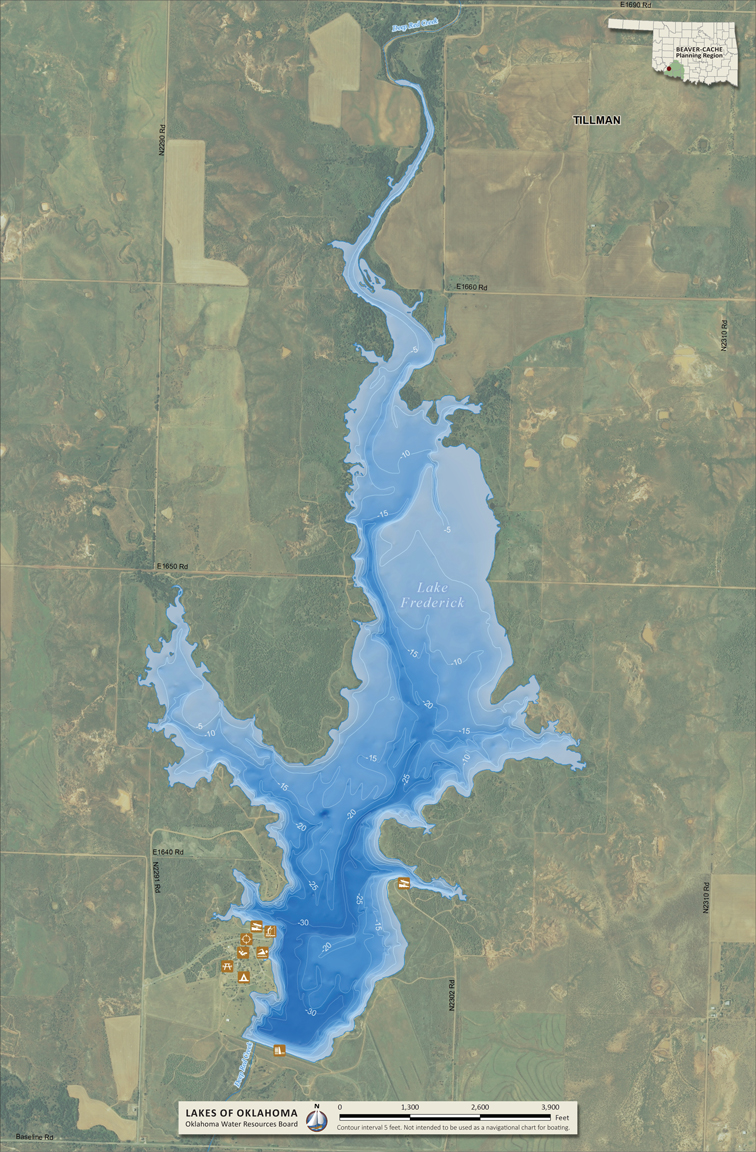 OWRB Map for Lake Frederick