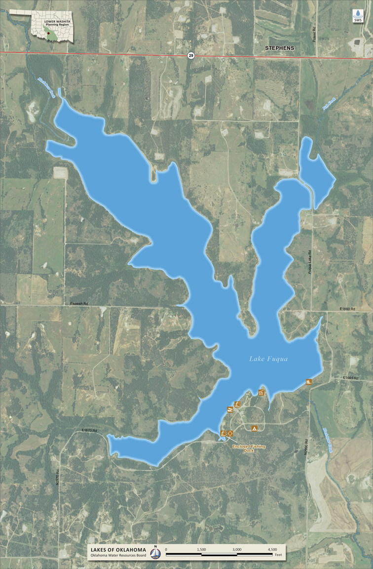 OWRB Lake Map for Lake Fuqua