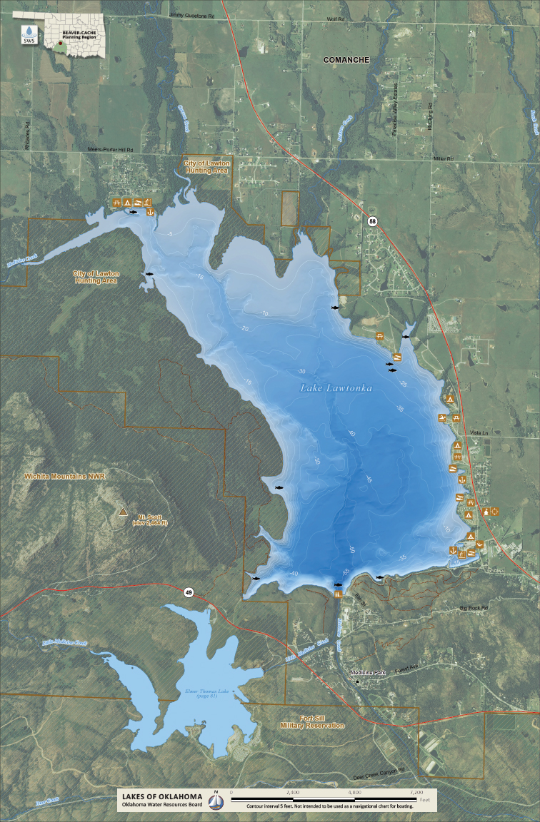 OWRB Map for Lake Lawtonka