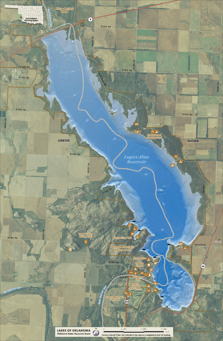 OWRB Map for Altus-Lugert Lake