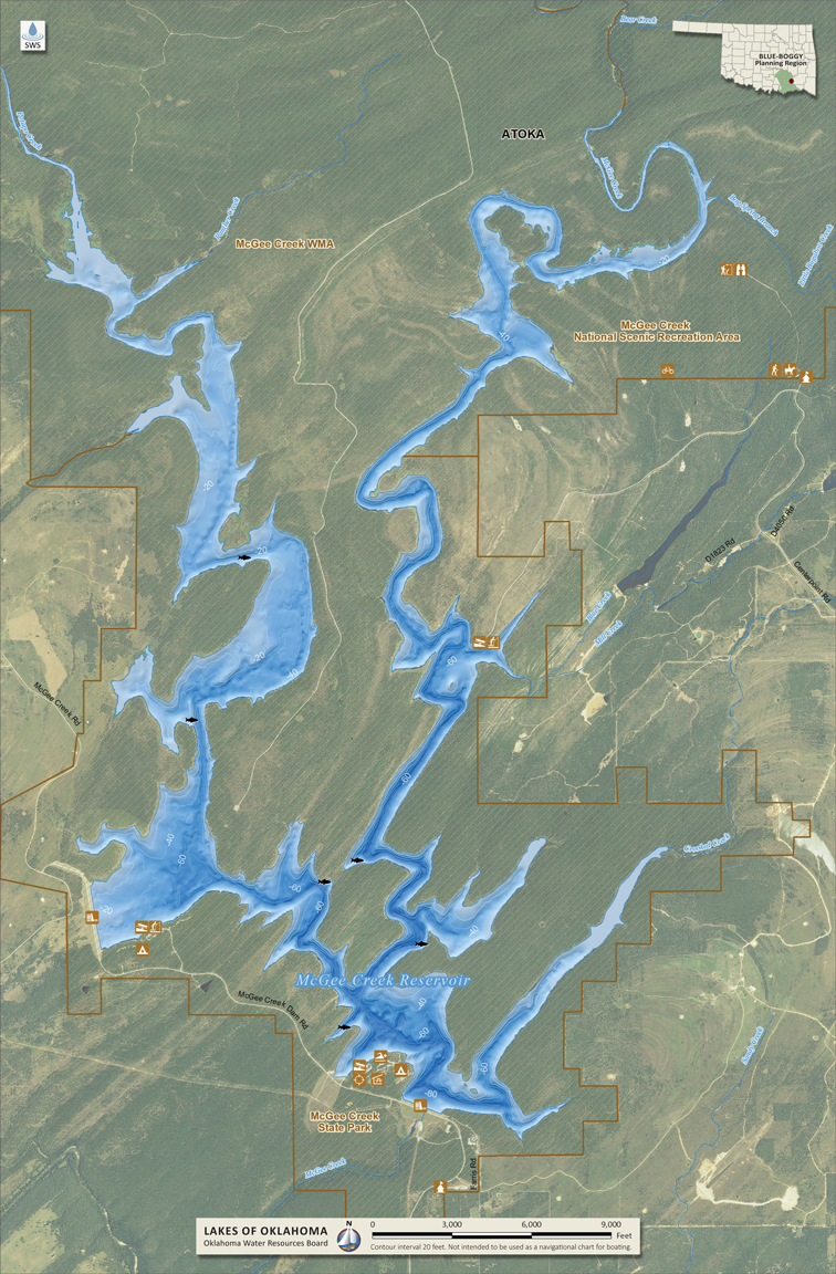 OWRB Map for McGee Creek Lake