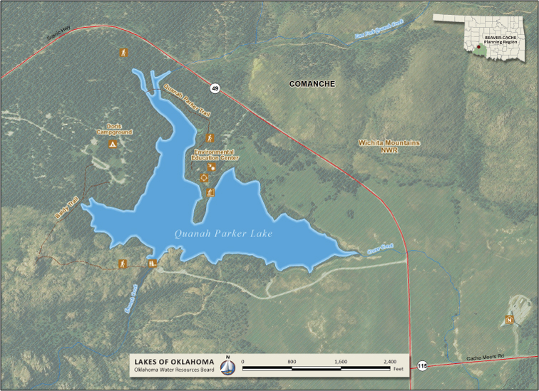 OWRB Map for Quanah Park Lake
