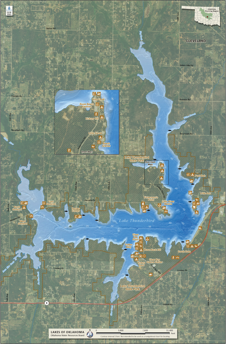 OWRB Map for Lake Thunderbird