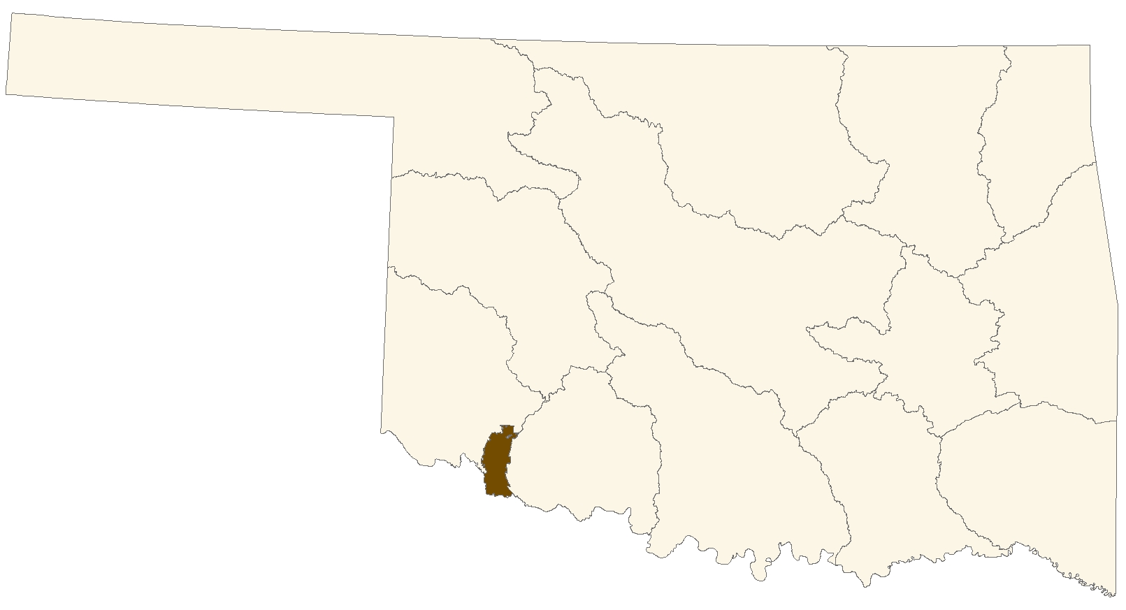 Washita River Reach 1 Aquifer Map